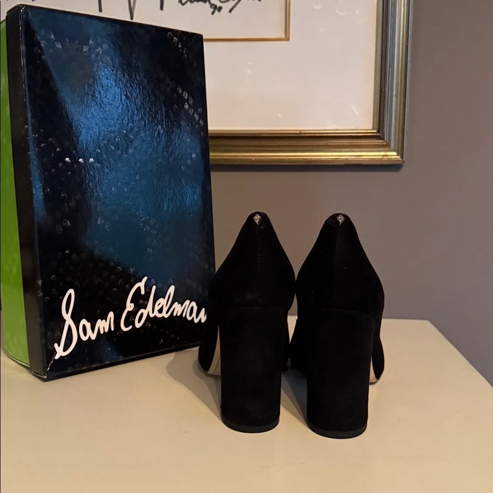 Sam Edelman Black Suede Heels (8M) - Picture 3 of 6